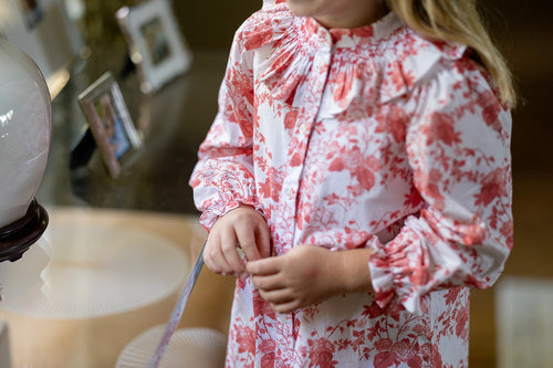 Molly Anne Dress in Chinoiserie in Spice