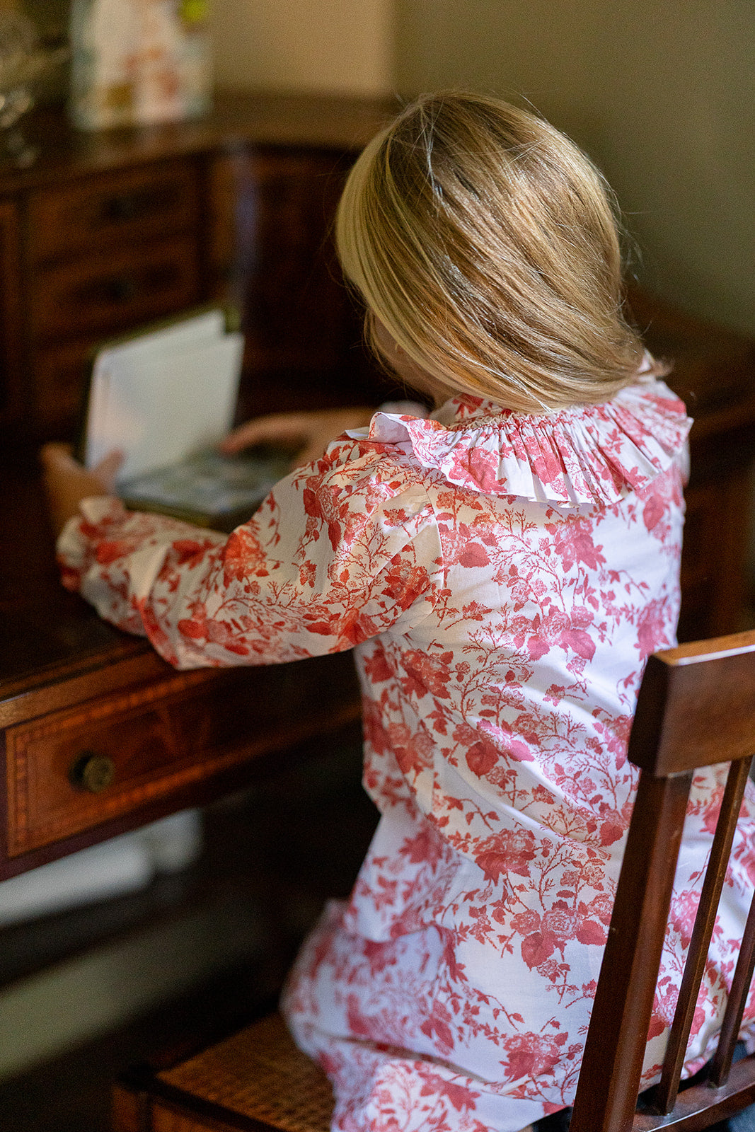 Molly Anne Dress in Chinoiserie in Spice