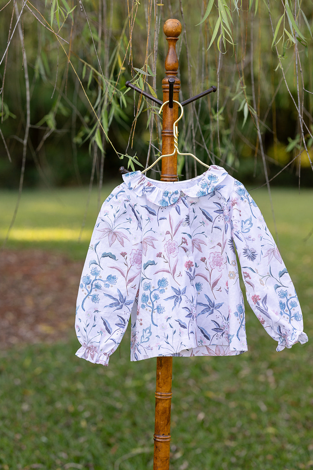 Farrah Top in Field Botanical White