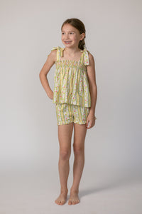 Teatime Set in Vivian Stripe in Daffodil