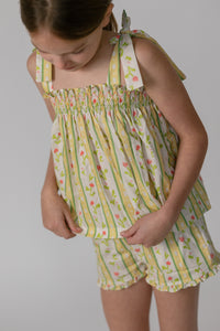 Teatime Set in Vivian Stripe in Daffodil