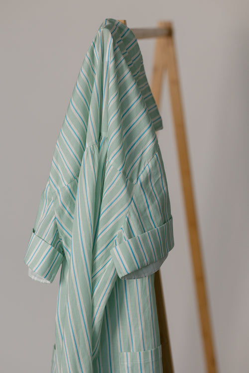 Womens Coverup in Stripe In Blue Jay