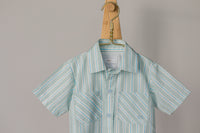Sporting Shirt in Stripe in Blue Jay