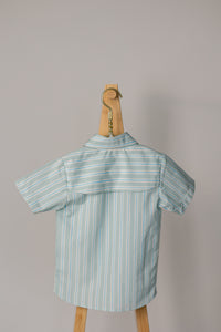 Sporting Shirt in Stripe in Blue Jay