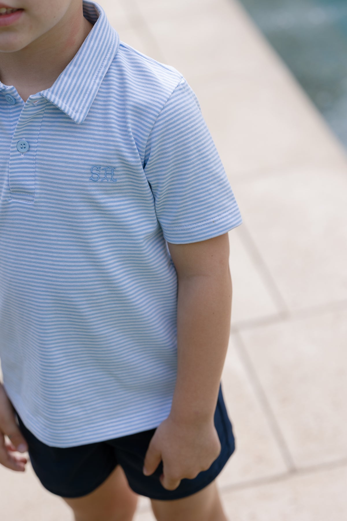 Banks Polo | Blue Dockside Stripe