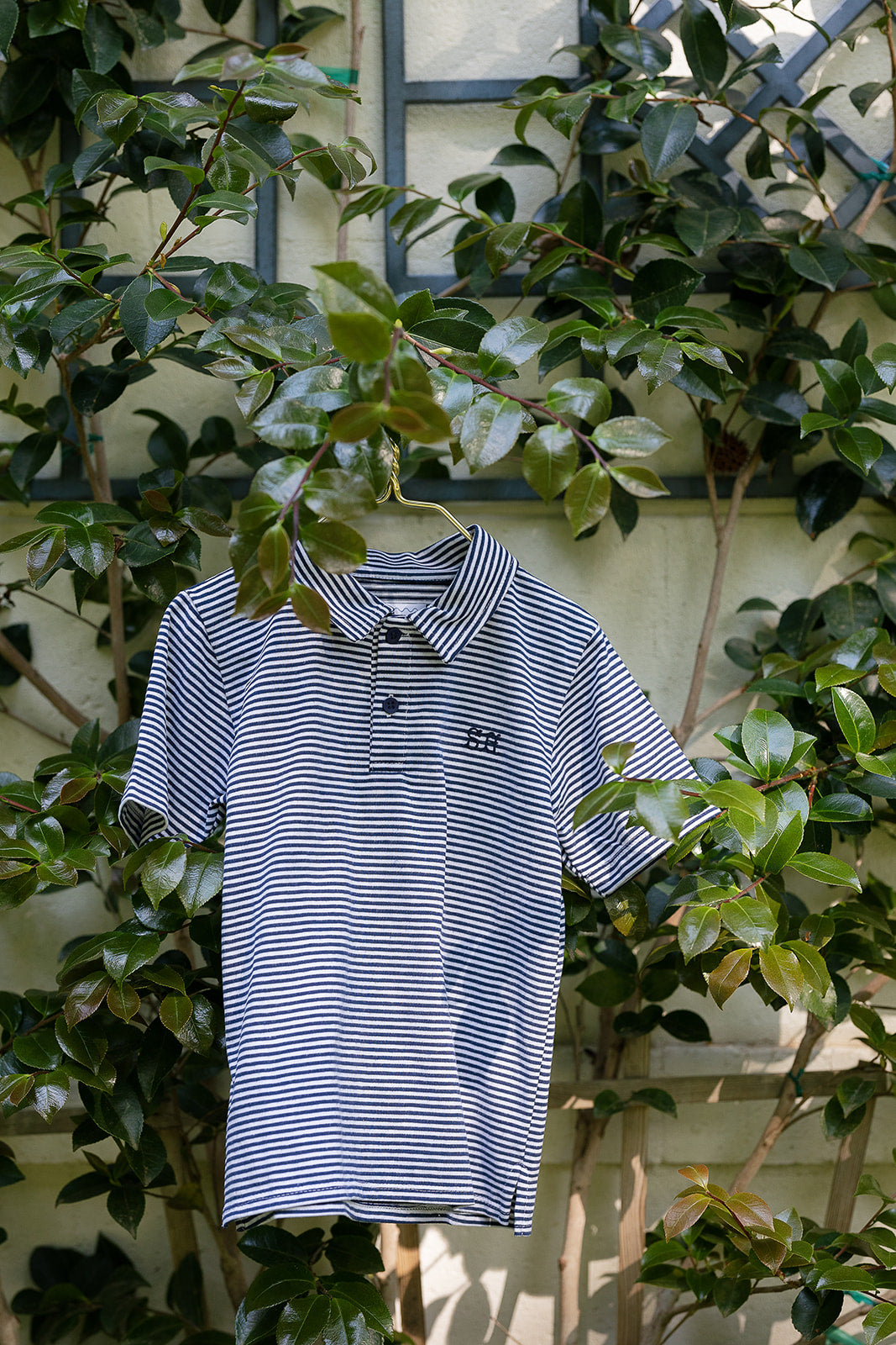 Banks Polo in Navy Stripe