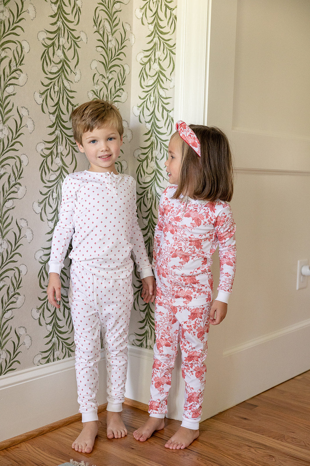 Boys Pajamas in Tess Dot Spice