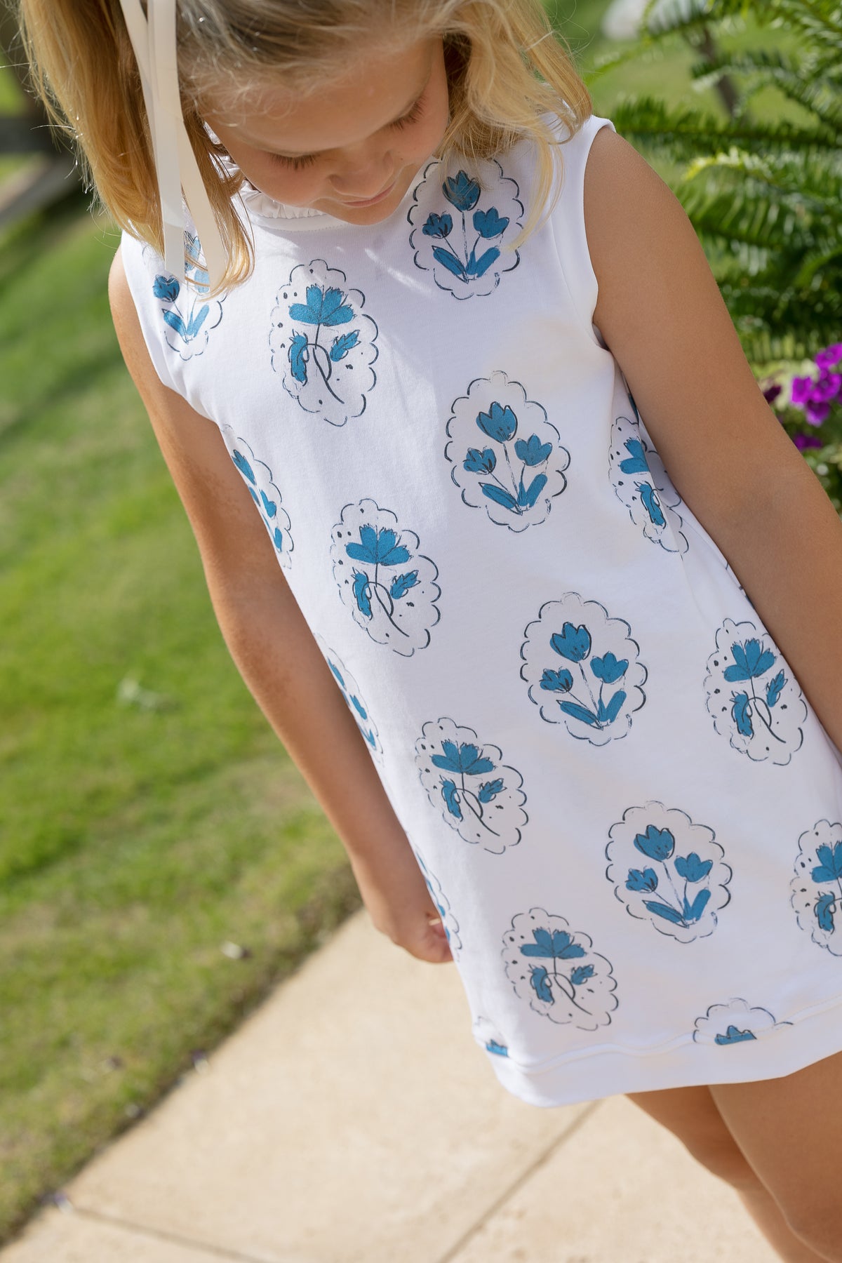 Dashwood Set | Tunic Top and Shorts | Medallion Flower White