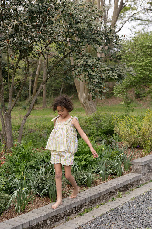 Teatime Set in Vivian Stripe in Daffodil