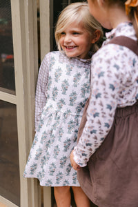 Evelyn Turtleneck in Woodland Floral in Cream