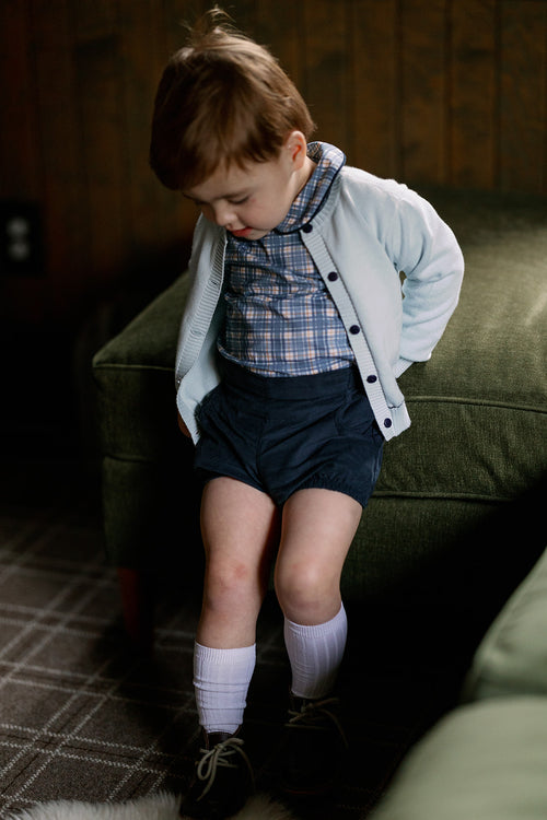 Sweater in Light Blue/ Navy Stripe