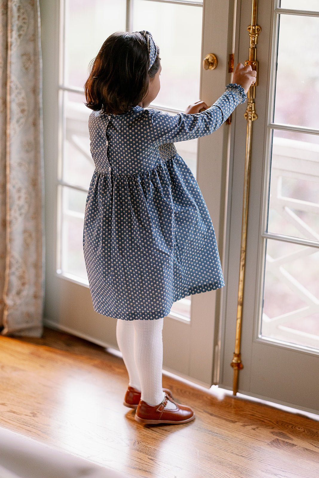 Smocked Dress in Gretl Bloom