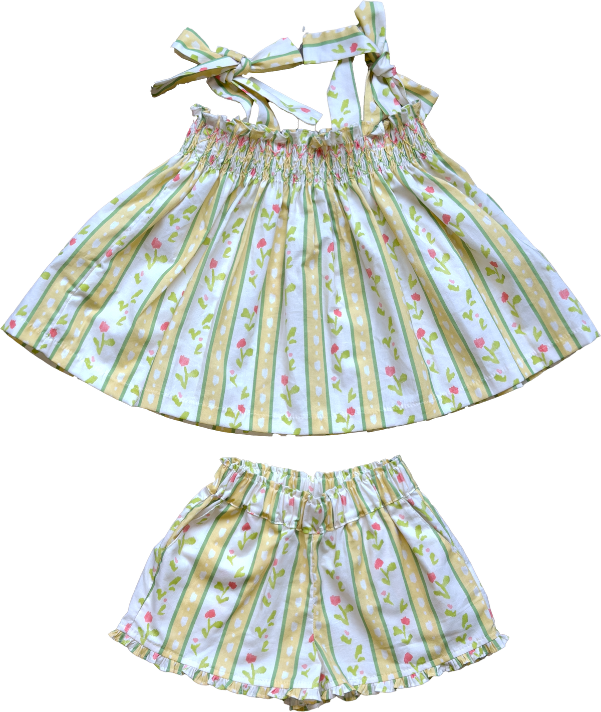 Teatime Set in Vivian Stripe in Daffodil