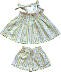 Teatime Set in Vivian Stripe in Daffodil