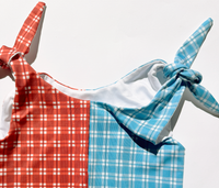 Twist Suit | Tie-top One Piece | Cherry Check and Dockside Check