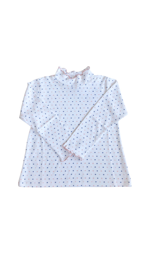 Evelyn Turtleneck in Winter Dots