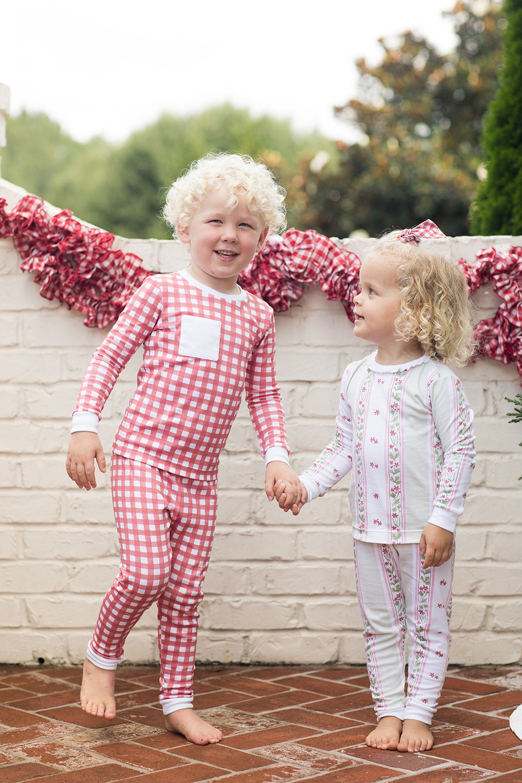 Peppermint Check Boys Pajama
